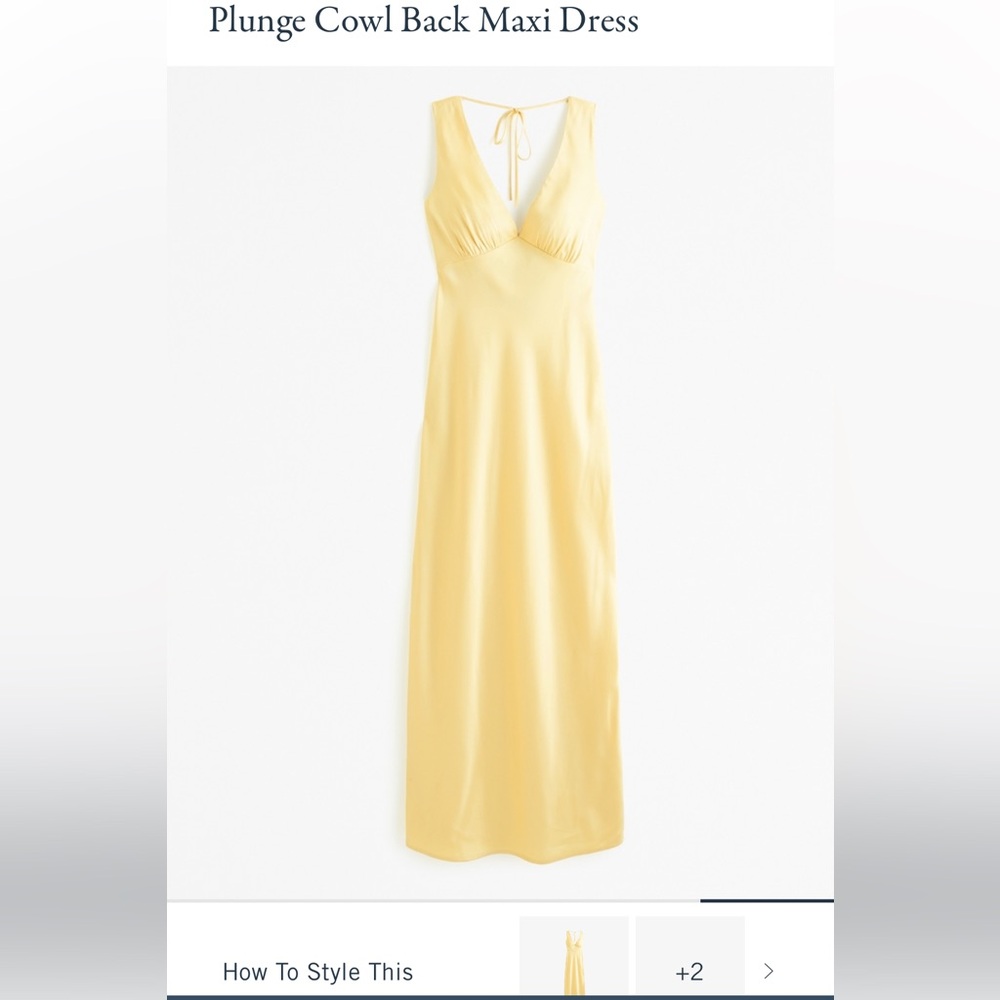 Abercrombie plunge cowl back maxi dress